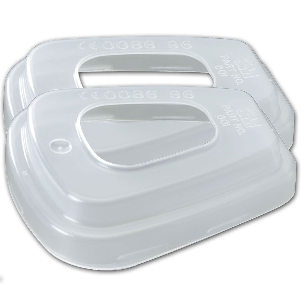 3M501 RETAINER TYPE RESPIRATOR FILTER; DIMENSIONS WD 11.4 X LGÂ 21.5 X HT 10.2 MM; MATERIAL PLASTIC; MANUF PN 3 3M 501 Filter Retainer - Image 1