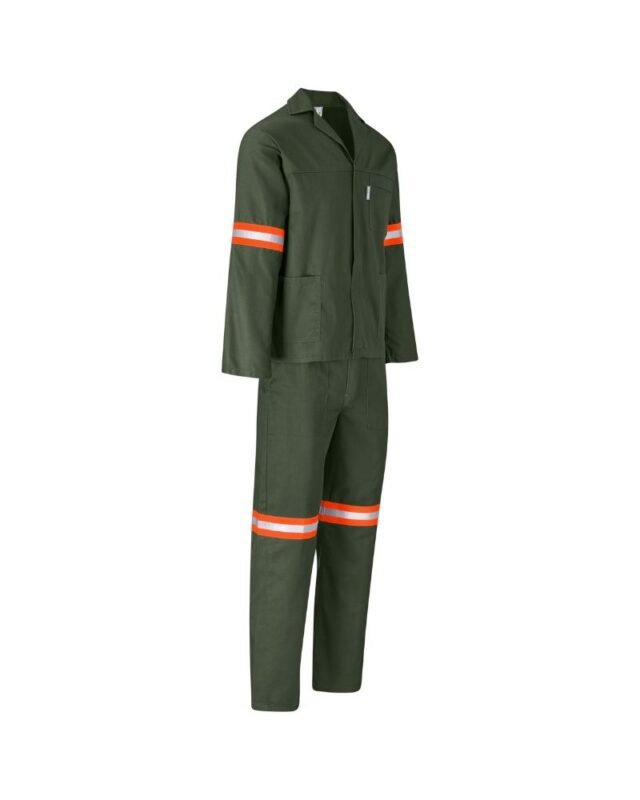 Acid Resistant Polycotton Conti Suit Reflective Arm Legs Orange Tape 2