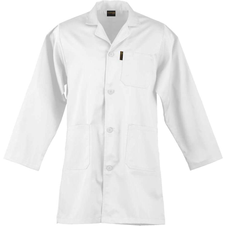 DUST COAT POLY COTTON-White Dust Coat Poly Cotton - Image 1