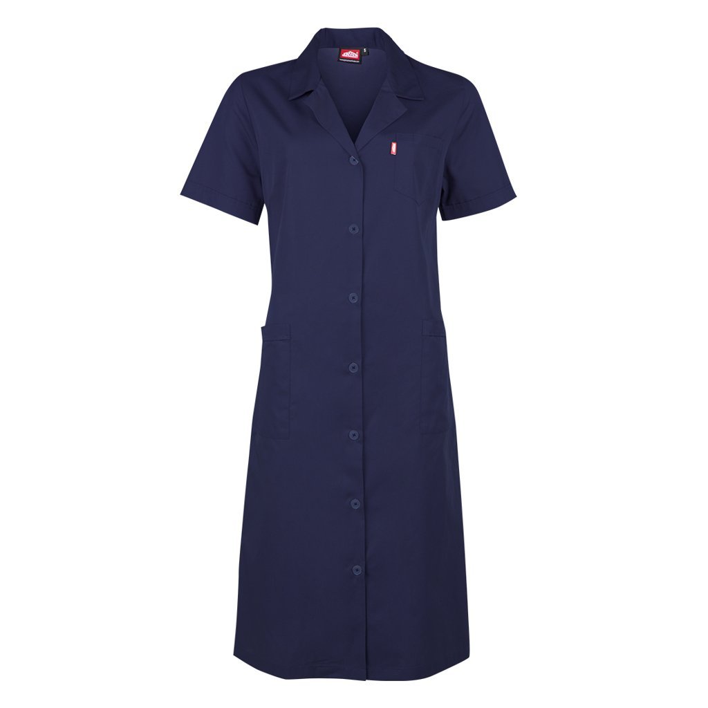 Essential Housecoat NAVY Marriot Polycotton Housecoat - Image 1
