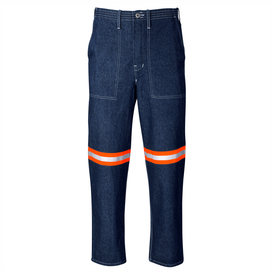 yYOVtkFYu5Ua6Mo0892V Cast Premium 100% Cotton Denim Pants With Reflective Tape (28 - 44) - Image 1