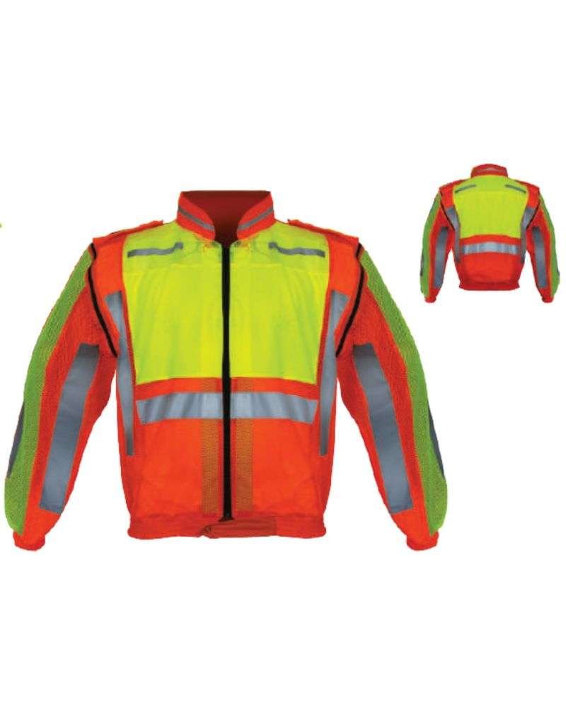 CJCPLSZOIMP Collar Jacket Orange Lime Long Sleeve Zo - Image 1