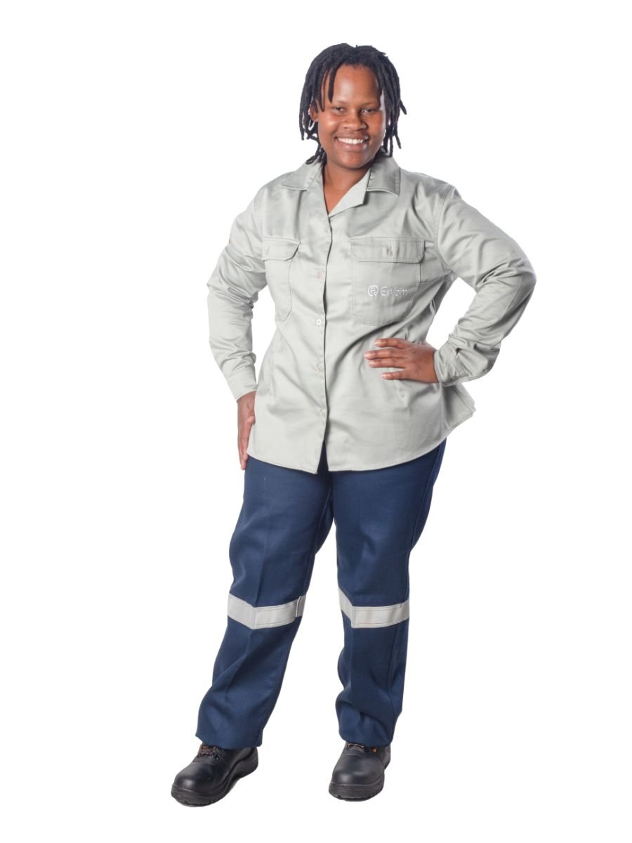 Eskom Spec Stone T006 Ladies or mens Long Sleeve Shirt Eskom Spec Stone T006 Long Sleeve Shirt - Image 1