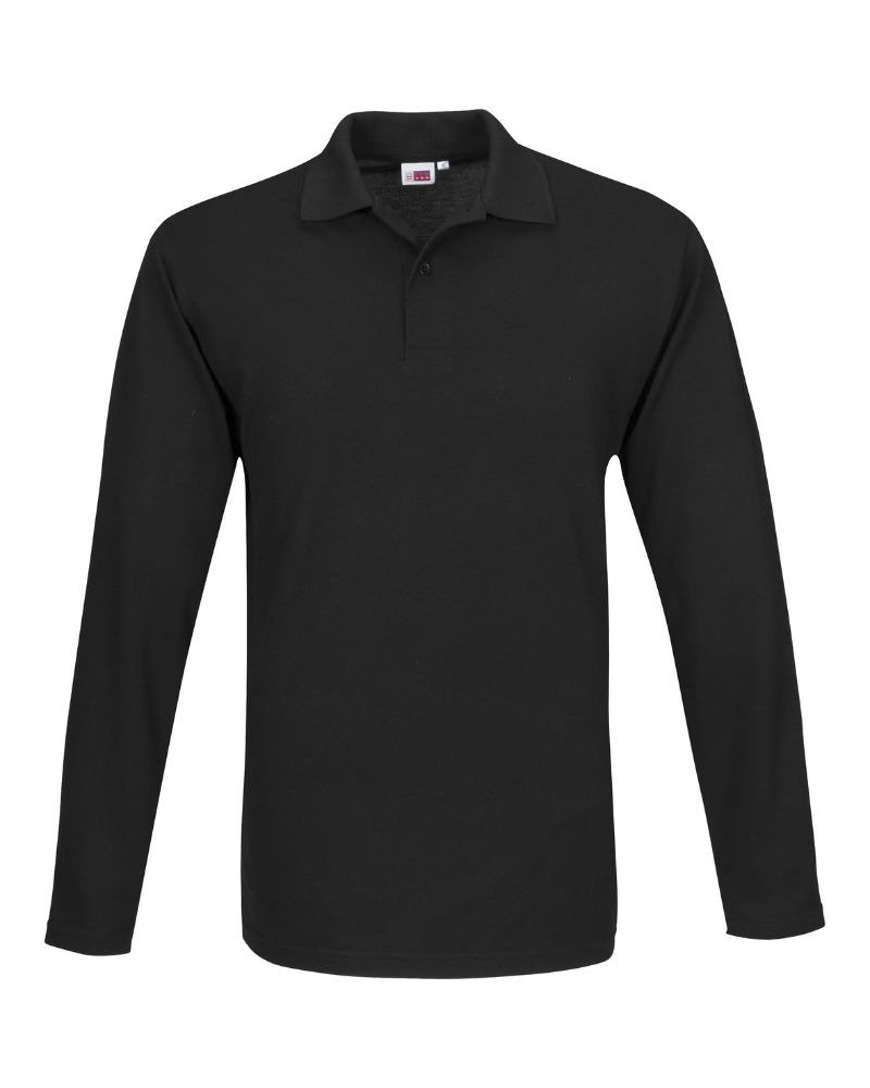 Mens-Ladies-Long-Sleeve-Elemental-Golf-Shirt-Black Mens Or Ladies Long Sleeve Elemental Golf Shirt - Image 1