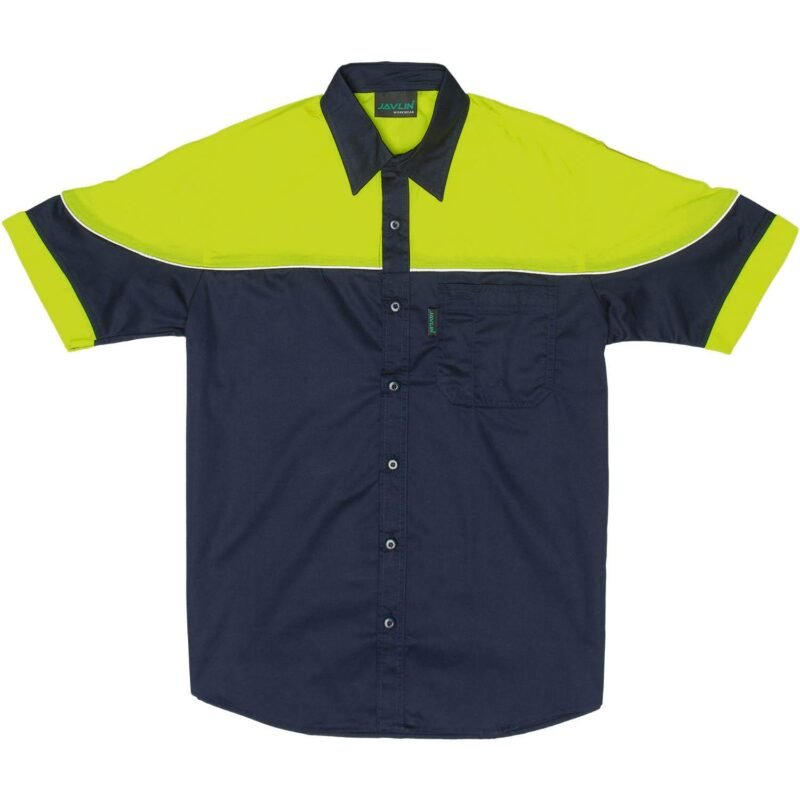 Navy Lime Shirt 60 COTTON 40 POLYESTER 145g m2