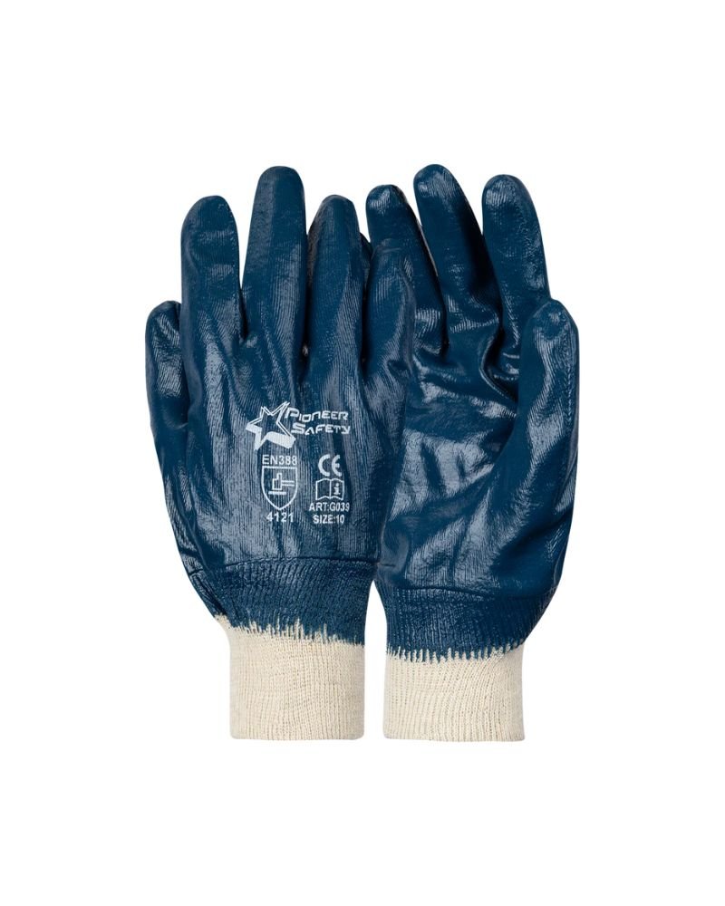 Pioneer-Blue-Nitrile-Knit-Wrist Pioneer Blue Nitrile Knit Wrist - Image 1