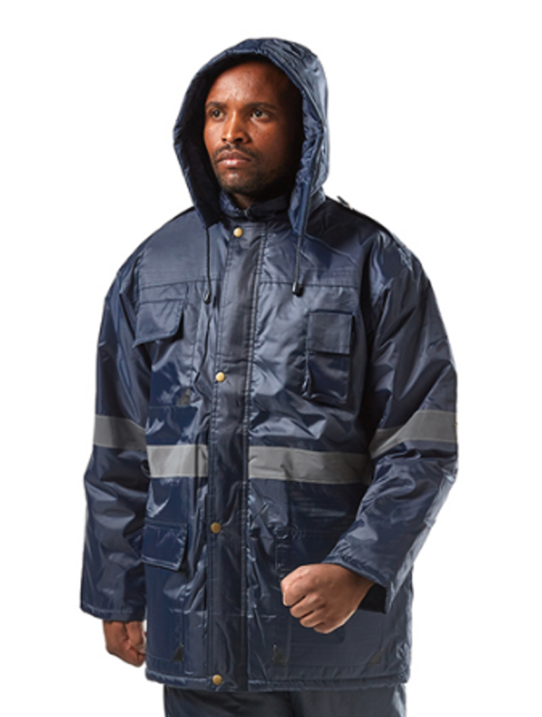 Dromex Storm Polar Navy Blue Freezer/Parka Reflective Jacket