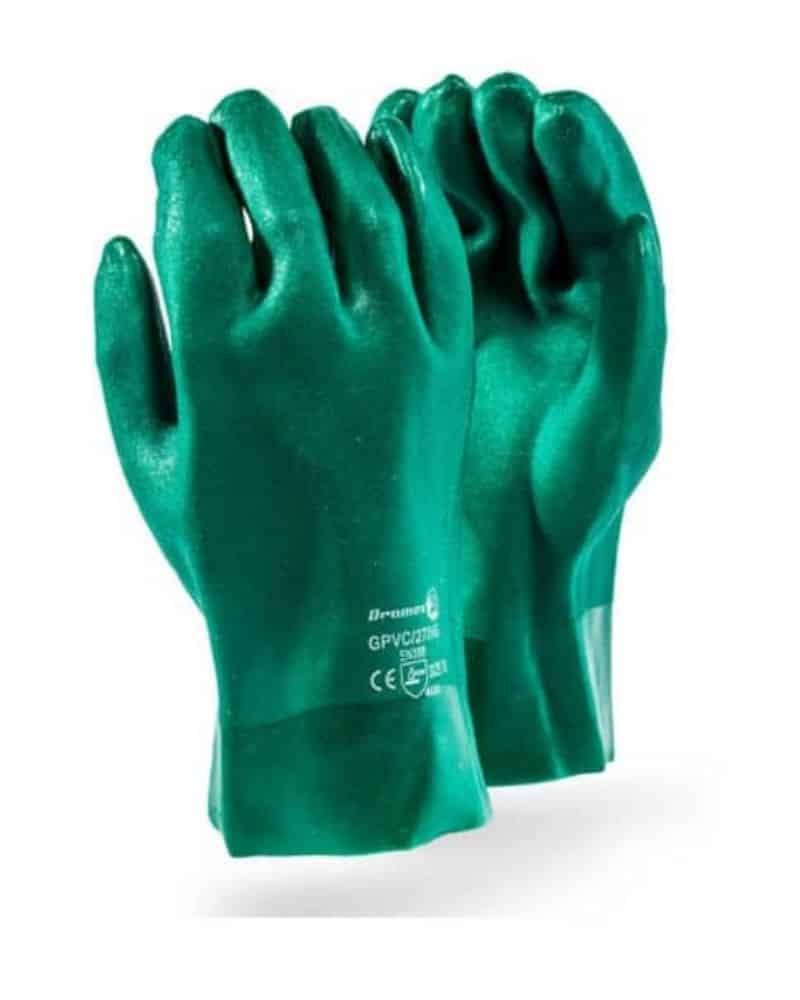 HEAVY-DUTY-GREEN Heavy Duty Textured Pvc Open Cuff 27Cm Wrist Length - Image 1