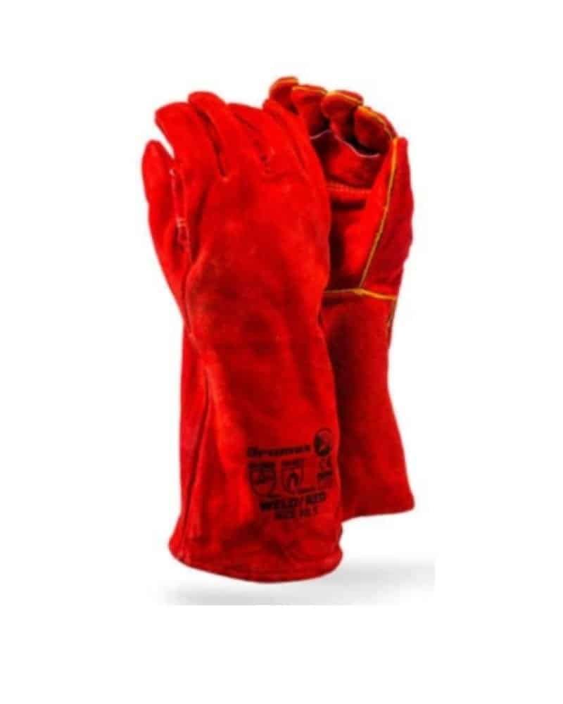 PREMIUM-LEATHER-GLOVE Dromex Heat Sewn With Aramid Elbow Length 8Inch - Image 1