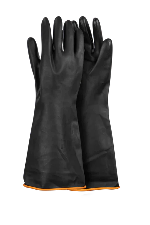 Black Industrial Rubber Glove Smooth Palm 55Cm Black Industrial Rubber Glove Smooth Palm 55Cm - Image 1