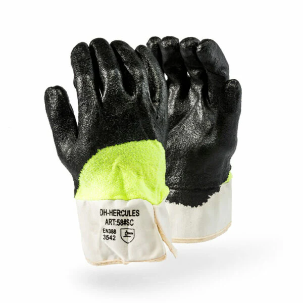 Taeki5 Hi Viz Nitrile Coated Safety Cuff Glove Size 9 10 -Hercules Gloves Taeki5 Hi Viz Nitrile Coated Safety Cuff Glove Size 9 10 -Hercules Gloves - Image 1