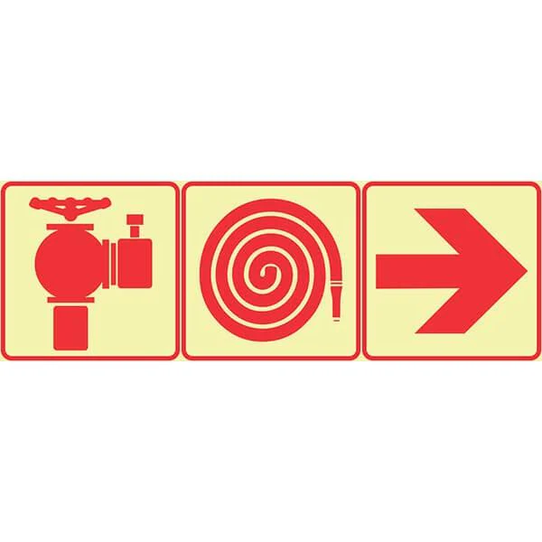F9 -  SABS Fire Hydrant, Fire Hose Reel And Red Arrow Right