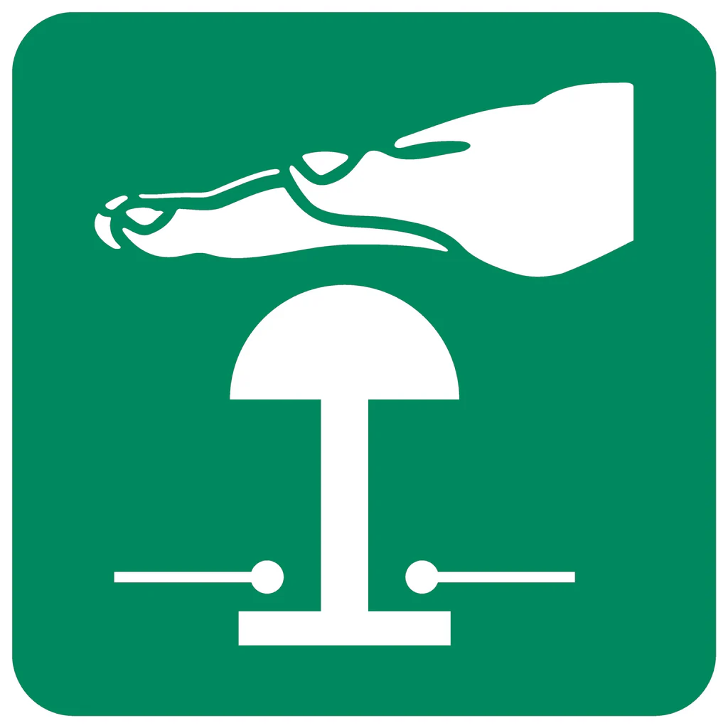 GA 29 - Emergency Stop GA 29 - Emergency Stop. Signs are manufactured to order, delivery in 7-10 business days. - Image 1