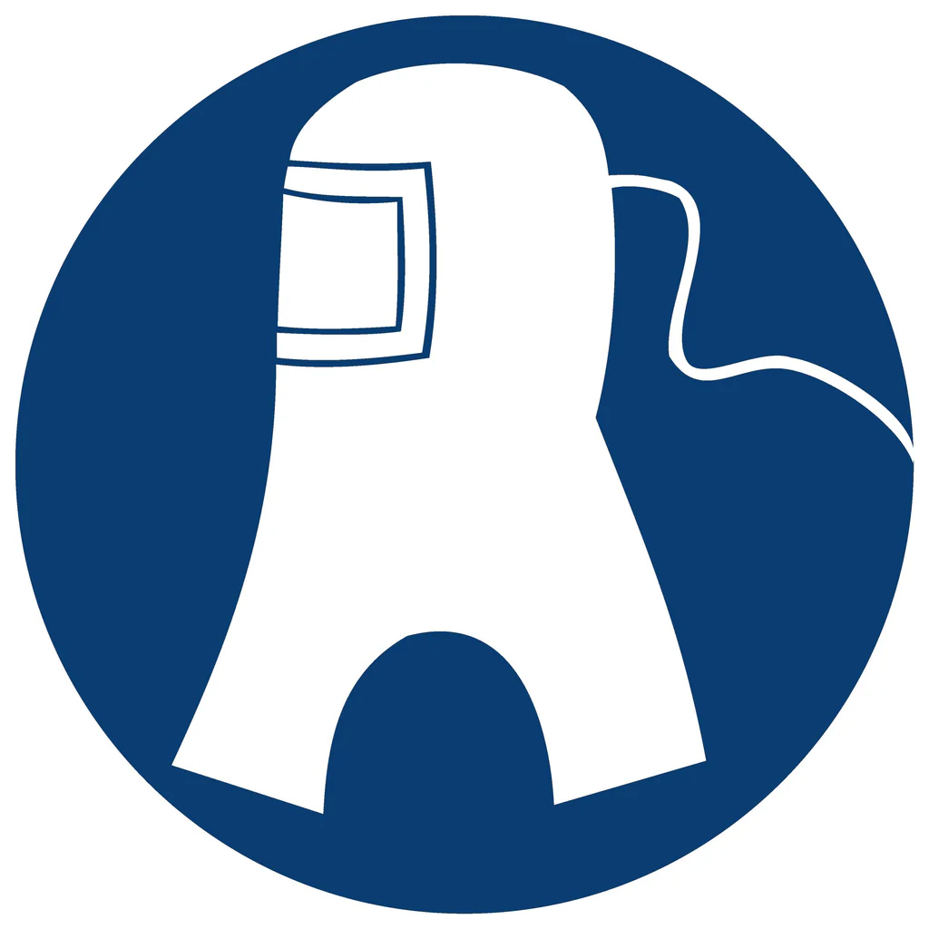 MV 11 - Air Supplied Hood Shall Be Worn MV 11 - Air Supplied Hood Shall Be Worn. Signs are manufactured to order, delivery in 7-10 business days. - Image 1